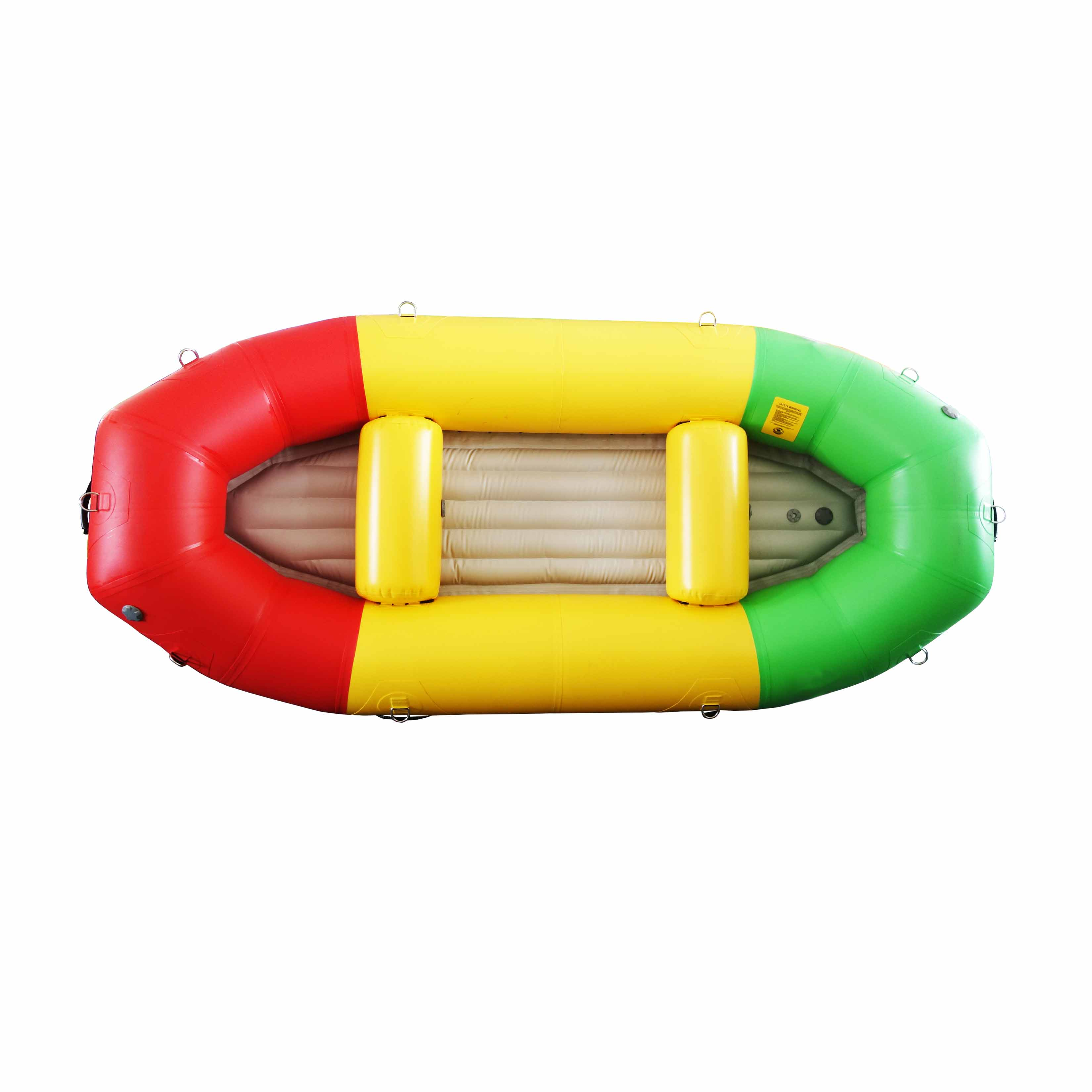 Mischen Sie Farbe PVC aufblasbaren Boden Wildwasser-Rafting-Rettungsboot